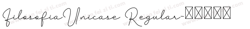 FilosofiaUnicase Regular字体转换